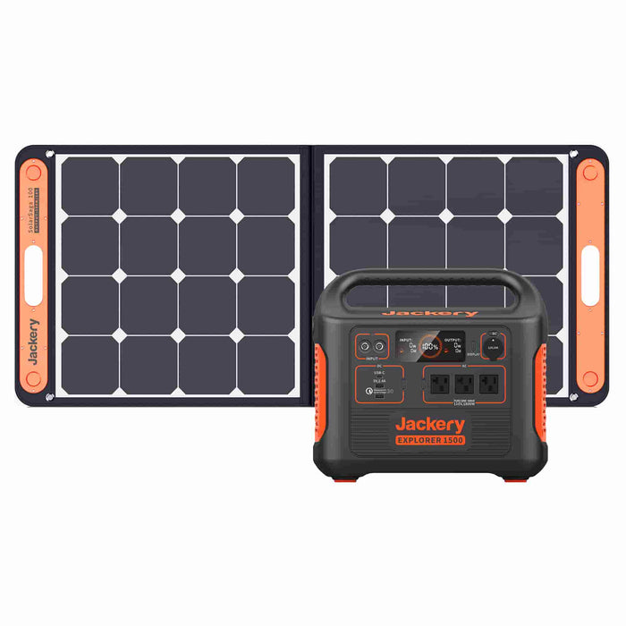 Jackery Solar Generator 1500 (Explorer 1500 + SolarSaga 100W)