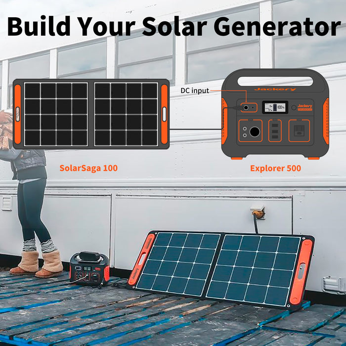 Jackery Solar Generator 500 (Explorer 500 + SolarSaga 100W)