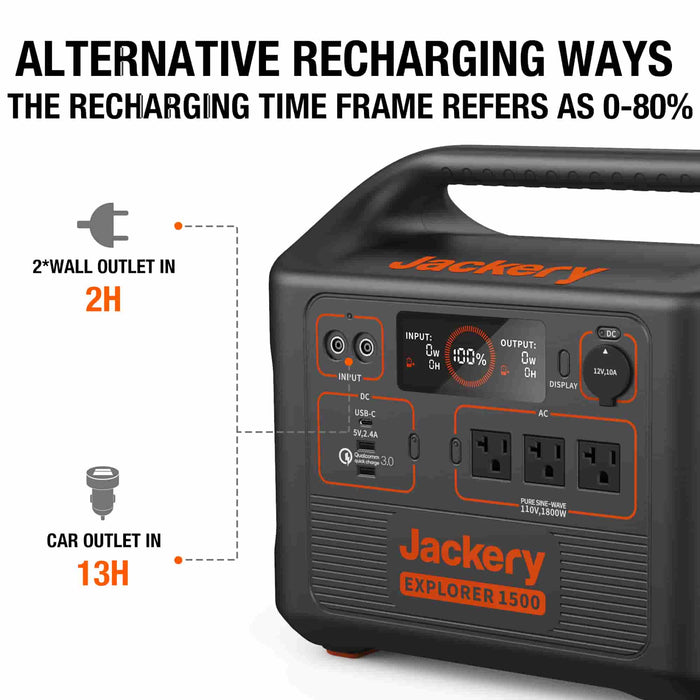 Jackery Solar Generator 1500 (Explorer 1500 + SolarSaga 100W)