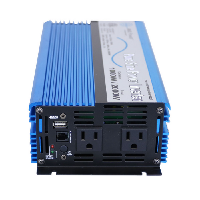 AIMS Power 1000 Watt Pure Sine Inverter 12 Volt