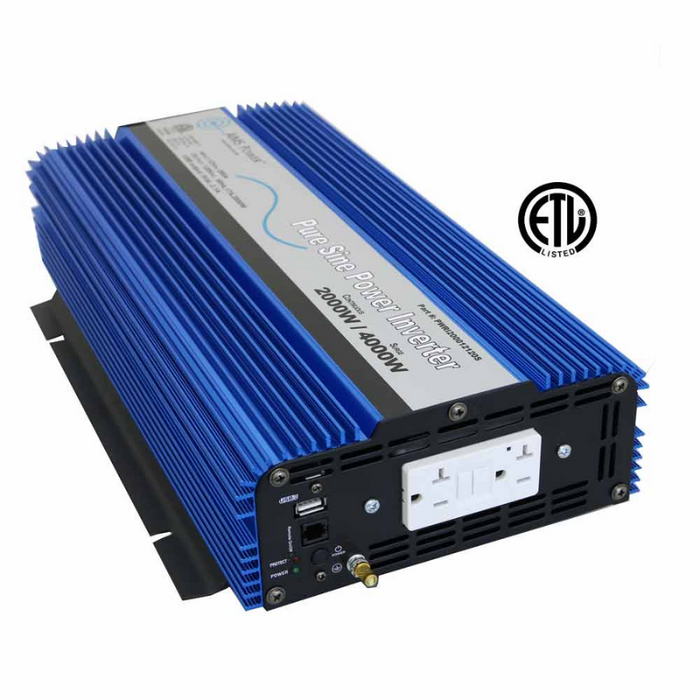 AIMS Power 2000 Watt Pure Sine Inverter 12 Volt