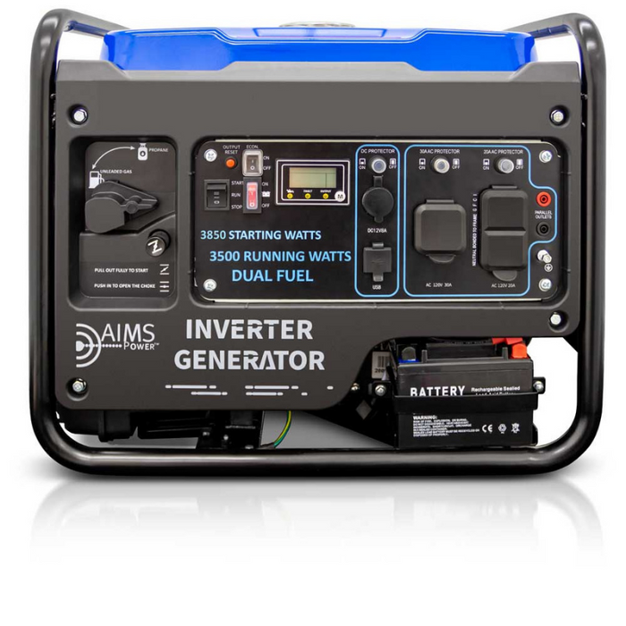 AIMS Power 3850-Watt Dual Fuel Inverter Generator - GEN3850W120VD