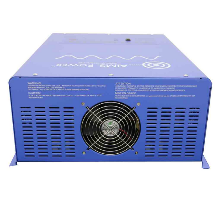 AIMS Power 4000 Watt Pure Sine Inverter Charger - 24VDC to 120/240VAC Split Phase - ETL Listed to UL 458