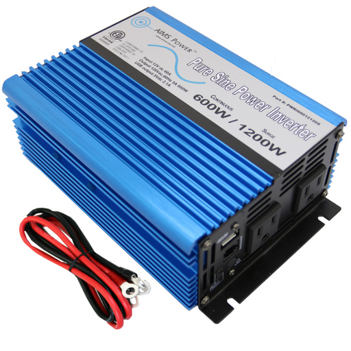 AIMS Power 600 Watt Pure Sine Inverter 12 Volt