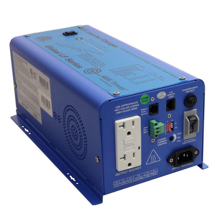 AIMS Power 600 Watt Pure Sine Inverter Charger 12 Volt - ETL Listed to UL 458