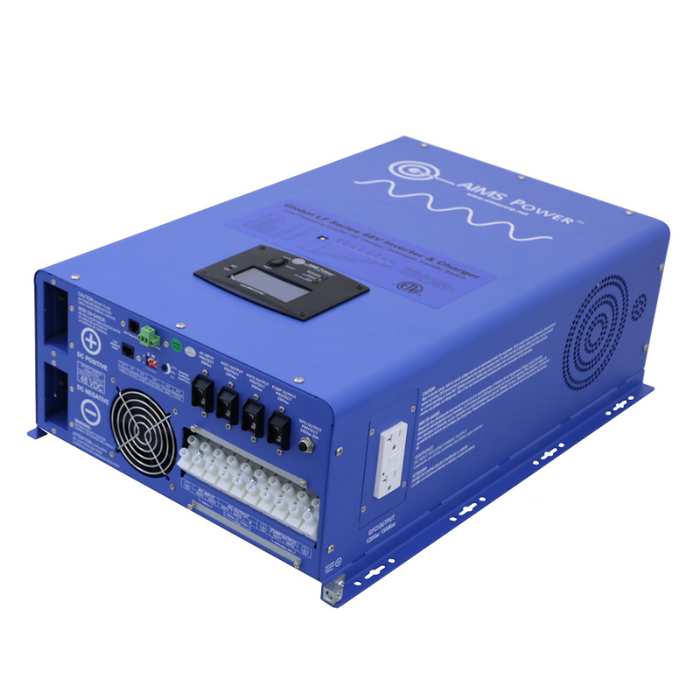 AIMS Power 8000 Watt Pure Sine Inverter Charger - 48VDC to 120/240VAC Split Phase - ETL Listed to UL 1741