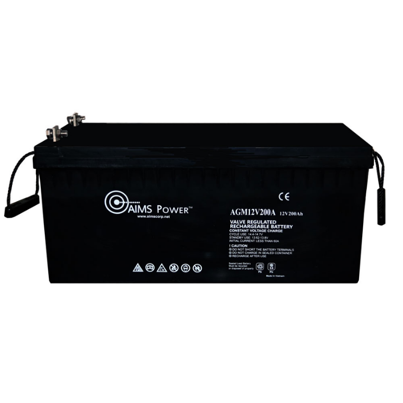 AIMS Power AGM 12V 200Ah Deep Cycle Battery Heavy Duty