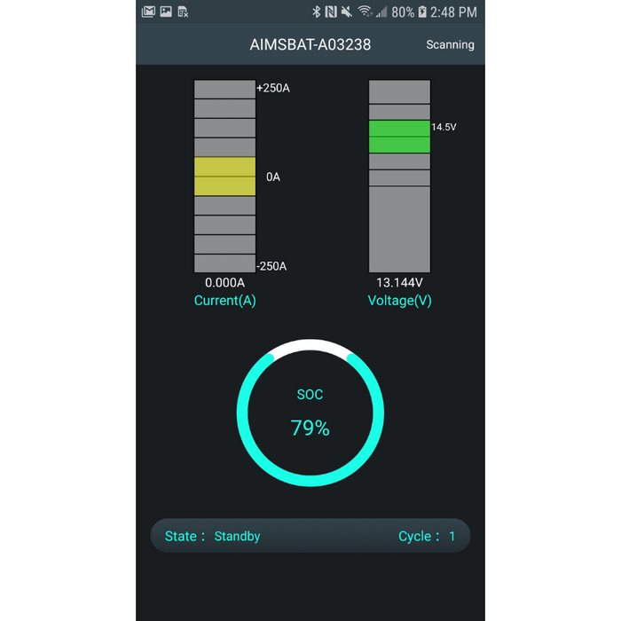 AIMS Power Lithium Battery 12V 100Ah LiFePO4 Lithium Iron Phosphate with Bluetooth Monitoring