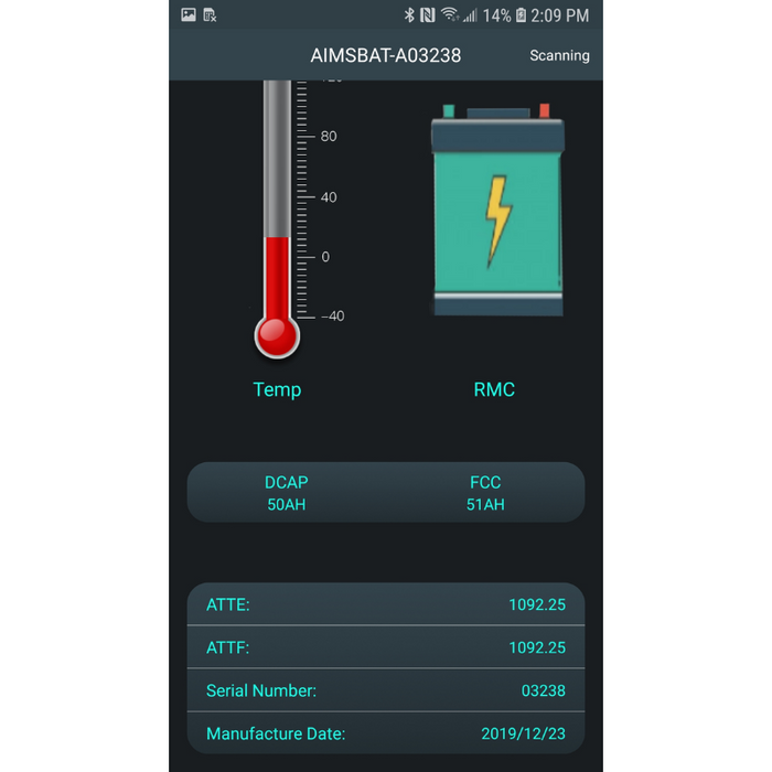 AIMS Power Lithium Battery 12V 100Ah LiFePO4 Lithium Iron Phosphate with Bluetooth Monitoring