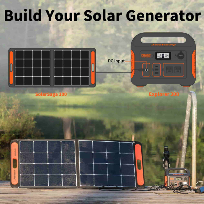 Jackery Solar Generator 300 (Explorer 300 + SolarSaga 100W)