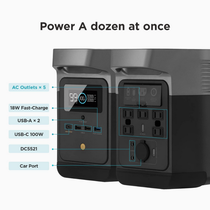 EcoFlow DELTA mini Portable Power Station - DELTAMI880-B-US