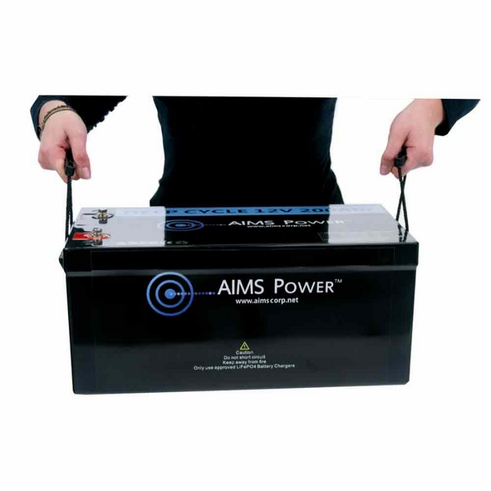 AIMS Power Lithium Battery 12V 200Ah LiFePO4 Lithium Iron Phosphate with Bluetooth Monitoring